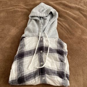 plaid hooded flannel